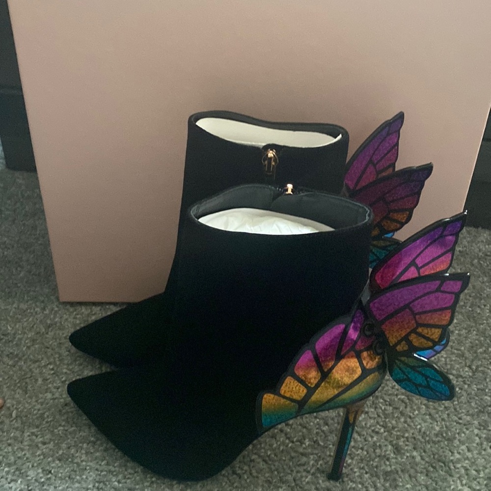 Sophia Webster Rainbow Butterfly Ankle Boots